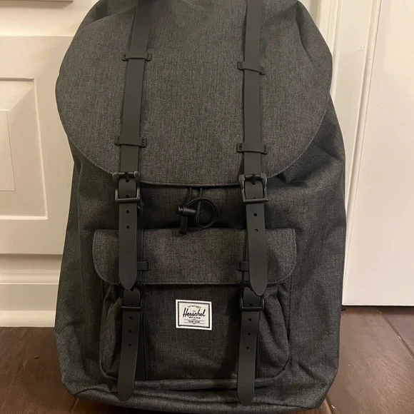 NWT Herschel Supply Company Little America Gray Backpack Herschel Supply Co. Little America 30L Light Grey Crosshatch  main image 2
